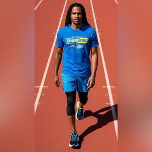 LA Chargers Football Bud Light Graphic Tee 2XL Blue NFL Fanatics Shirt